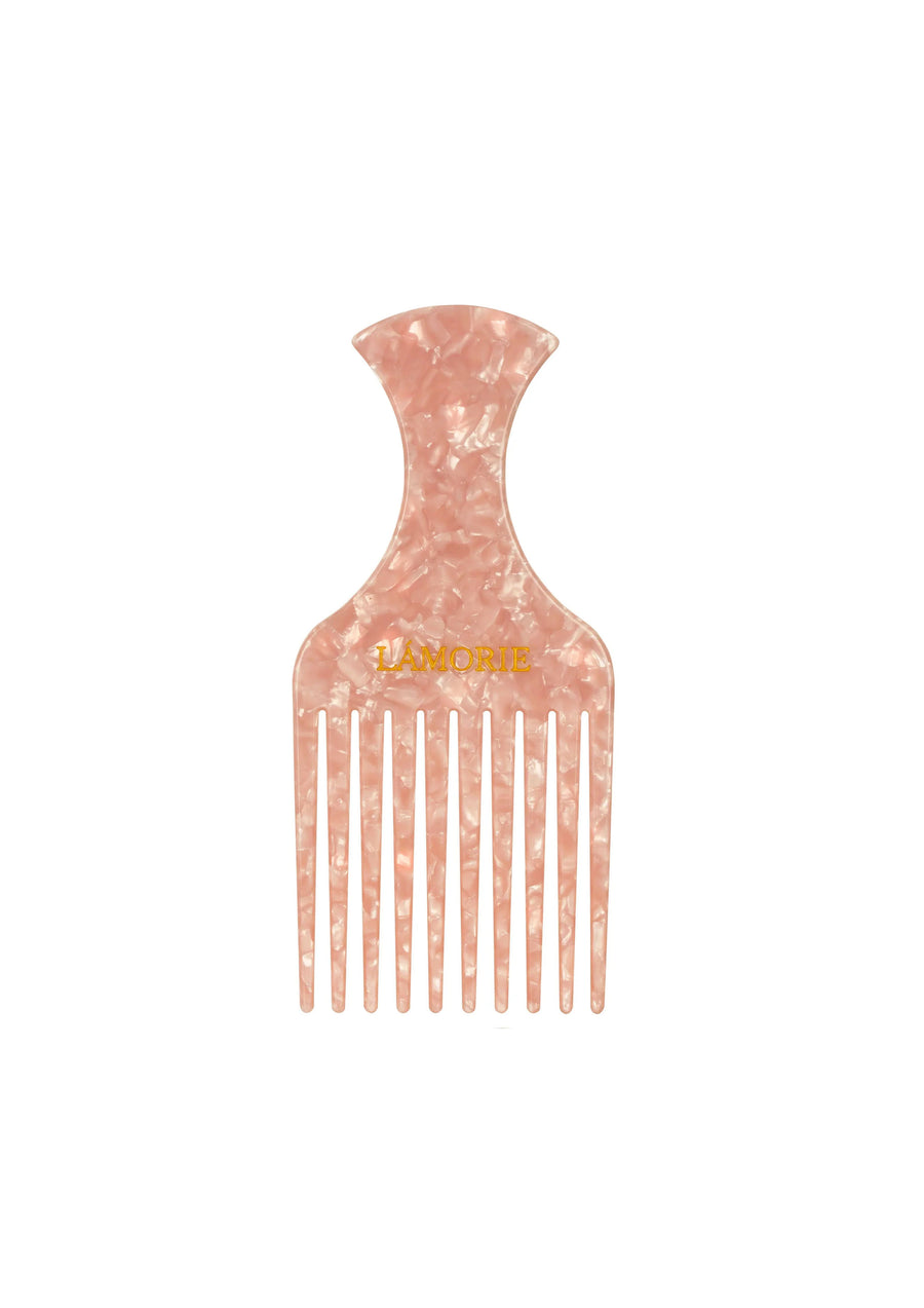 LÁMORIE Light Pink Shimmer Curl Comb Large