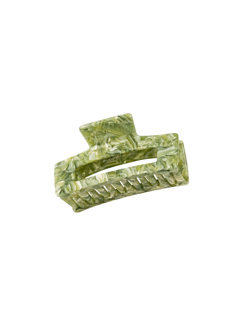 LÁMORIE Classic Medium Hairclip Marble Light Green