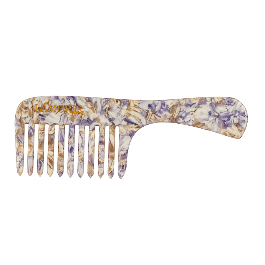 LÁMORIE Fabulous Detangling Comb Gold & Pastel Purple